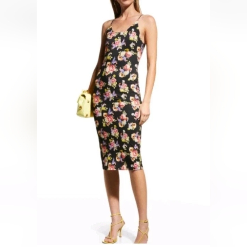 Alice + Olivia Delora Spaghetti Strap Midi Dress Size 4